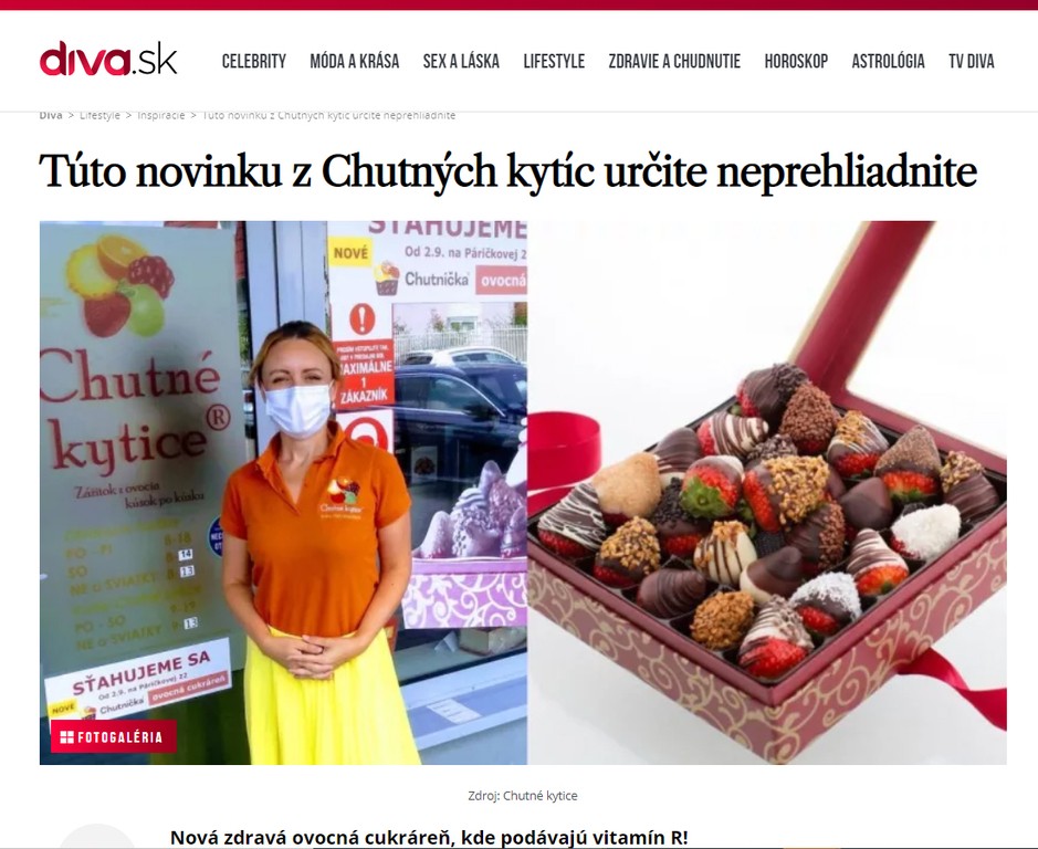 Diva.sk o sťahovaní Chutné kytice